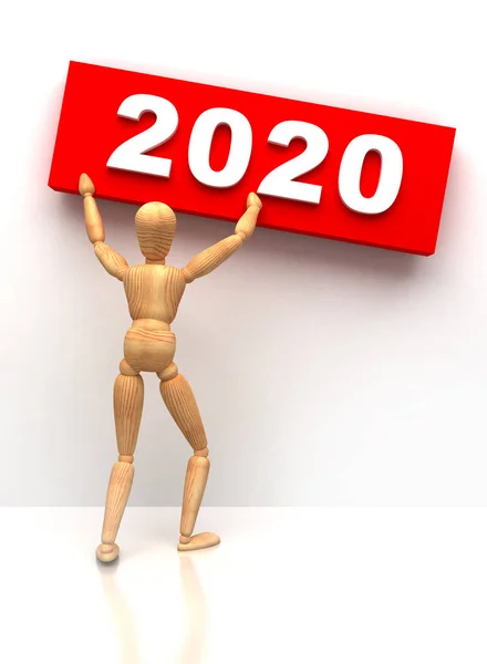 Знак "Новый год 2020" — стоковое фото