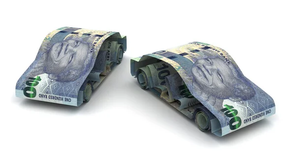Car Finance With South African Rand — Stock Photo, Image