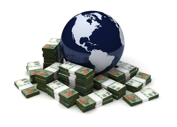 Globales Geschäft mit argentinischen Pesos — Stockfoto