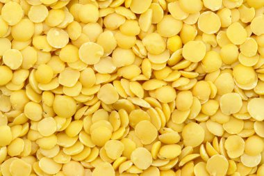 Yellow Lentils texture from top view