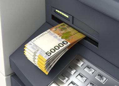 Güney Kore Won 'unu ATM' den çekmek