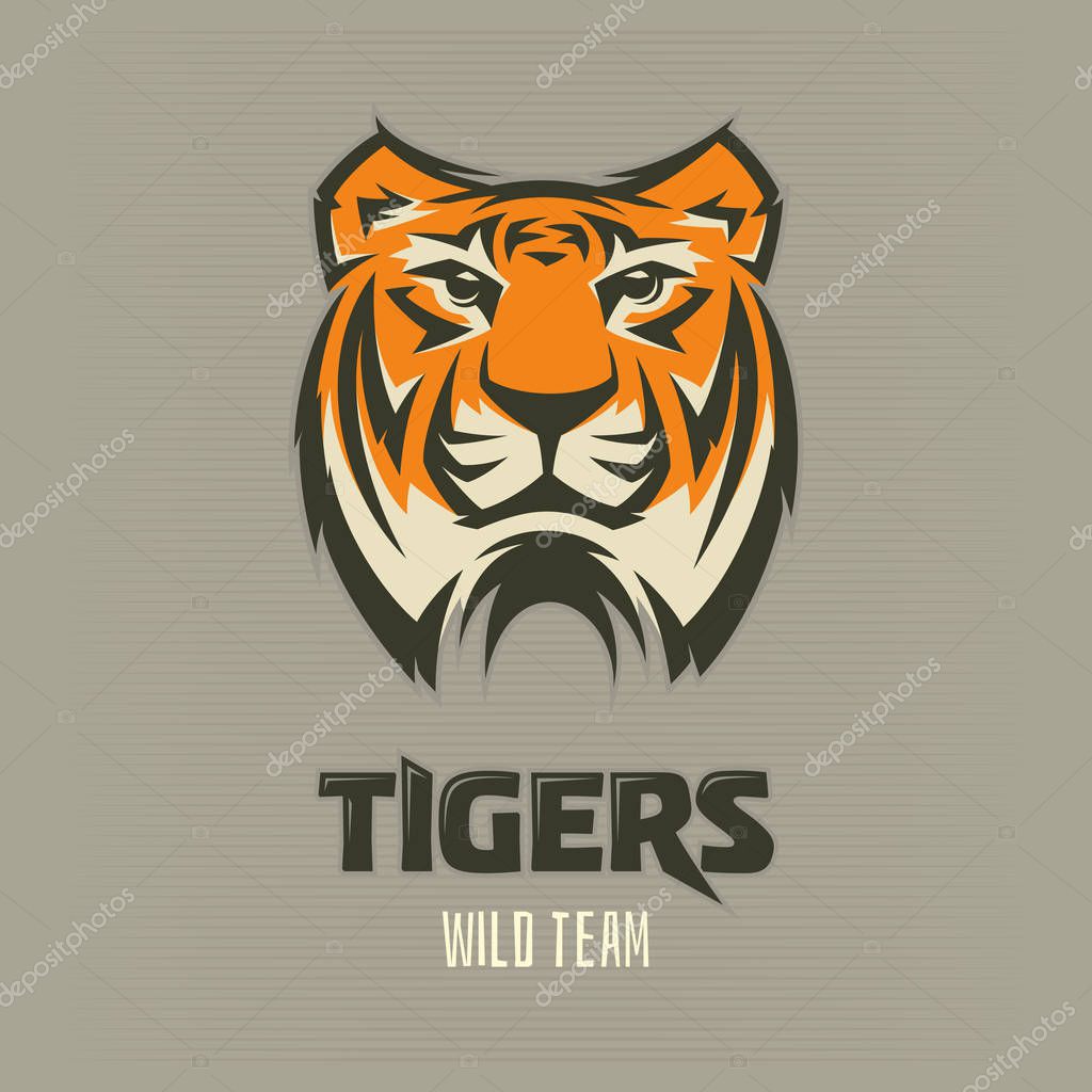 Tigers - logo, sport icon illustration