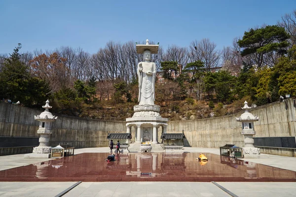 Estatua Buda Dentro Del Templo Bongeunsa Corea Del Sur — Foto de Stock