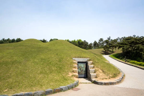 Tumba Real Del Rey Muryeong Corea Ciudad Gongju — Foto de Stock