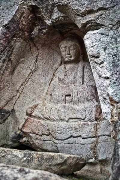 Een Standbeeld Van Boeddha Bulgok Namsan Berg Gyeongju Zuid Korea — Stockfoto