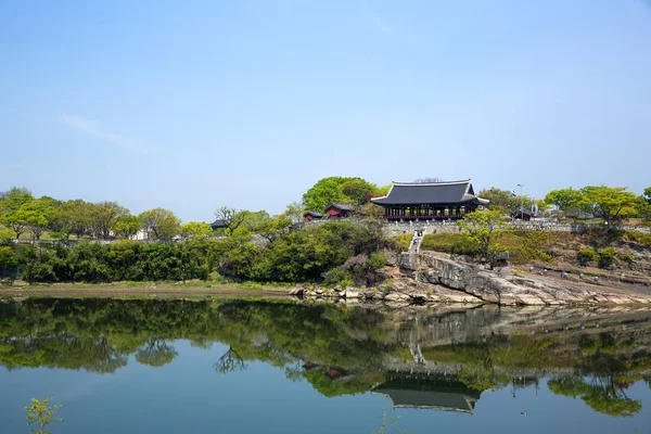 Pevnost Jinjuseong Která Známou Turistickou Atrakcí Koreji — Stock fotografie
