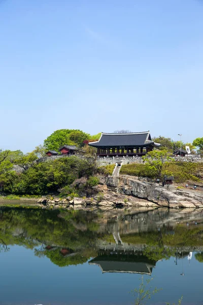 Fortaleza Jinjuseong Que Una Atracción Turística Famosa Corea — Foto de Stock