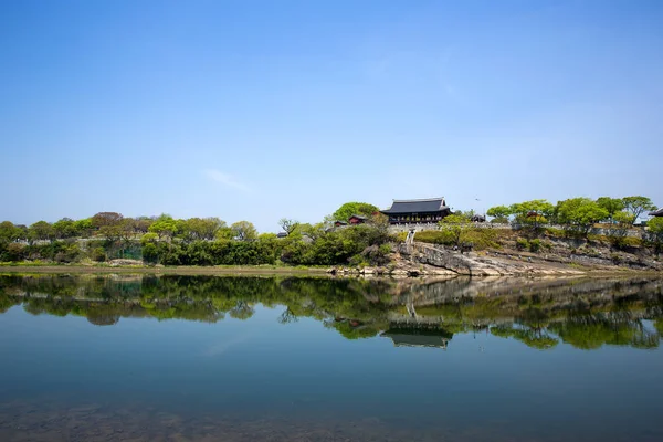 Pevnost Jinjuseong Která Známou Turistickou Atrakcí Koreji — Stock fotografie