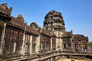 Kamboçya Angkor Wat tarihi sitedeki.