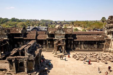 Kamboçya Angkor Wat tarihi sitedeki.