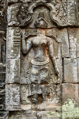 Kamboçya Ta Prohm tarihi site.