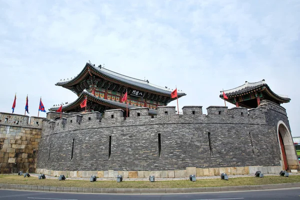 Suwon Hwaseong Kalesi Joseon Hanedanı Sırasında Bir Kale Duvarı Kore — Stok fotoğraf