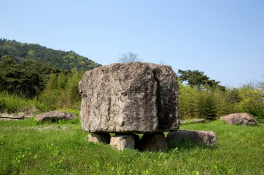 Dolmen in Gochang County, Kore.
