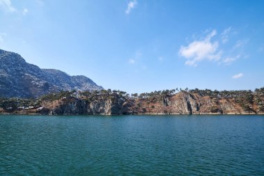 Rezervuar kış manzarası, Goesan-gun, Kore.