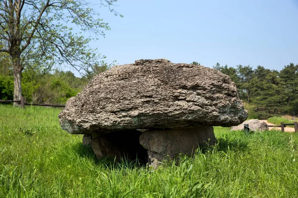 Dolmen in Gochang County, Kore.