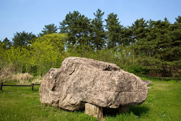 Dolmen in Gochang County, Kore.