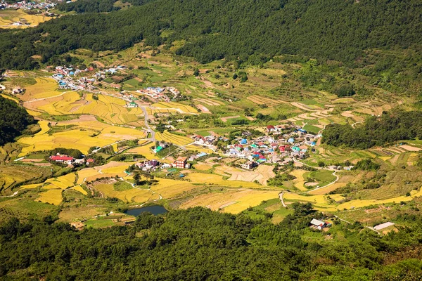 Parque Nacional Marinho Hallyeosudo Com Vista Para Montanha Mireuksan Tongyeong — Fotografia de Stock