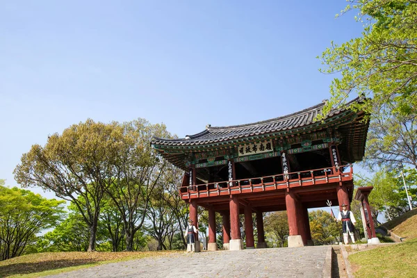 Fortaleza Jinjuseong Que Uma Famosa Atração Turística Coréia — Fotografia de Stock