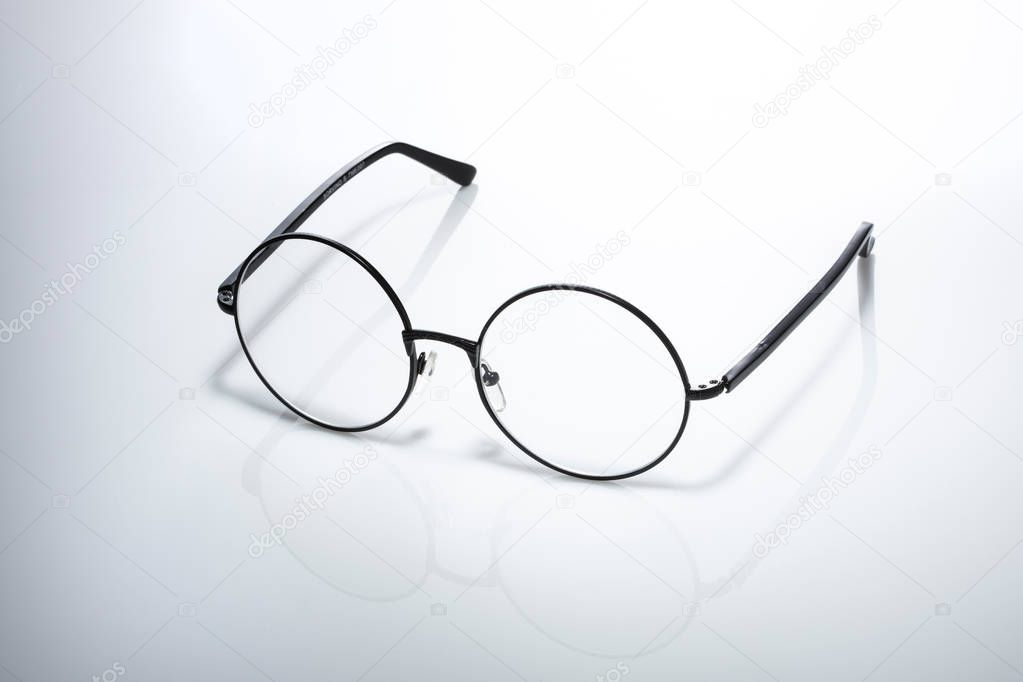 glasses on a white background.