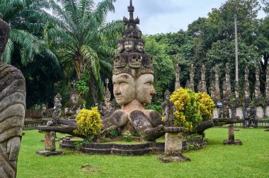 Wat Xieng Khuan, Vientiane, Laos'ta. (Buda Parkı)