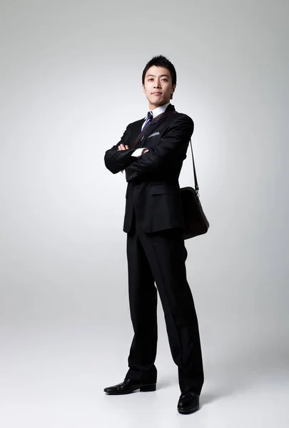 Бізнесмен Образ Корейського Чоловіка Його Років — стокове фото