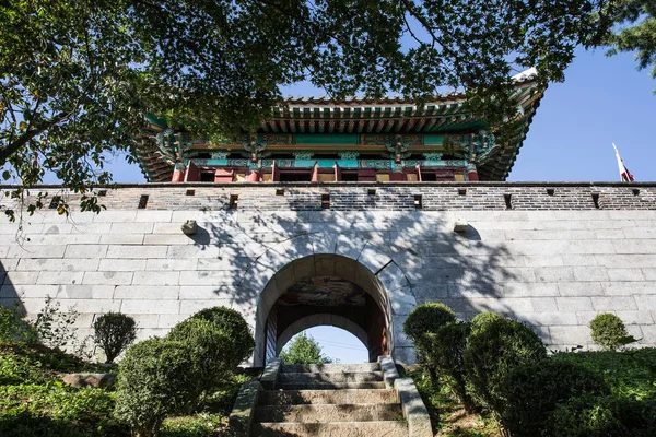 Deokjin Fortress is a military defense facility during the Joseon Dynasty.