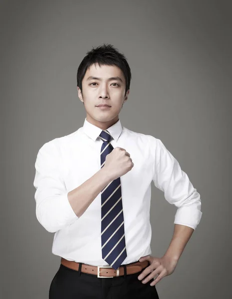 İş adamı. 30 'lu yaşlarda Koreli bir adamın iş imajı..