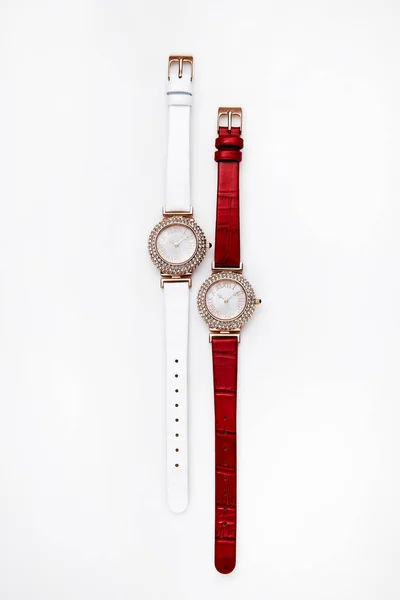Armbanduhr Auf Weißem Hintergrund — Stockfoto