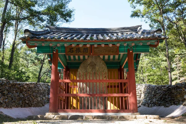 Standing Stone Buddha Jangjeong Στο Ganghwa Gun Νότια Κορέα — Φωτογραφία Αρχείου