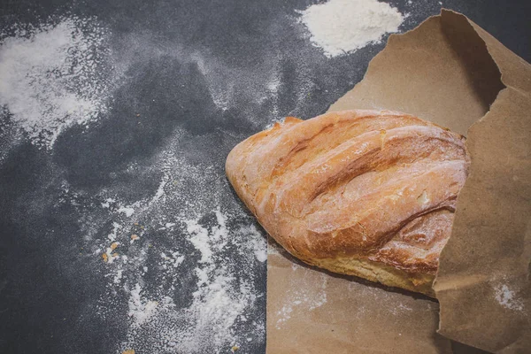 Chléb Stole Jen Kamen Čerstvě Upečený Chléb Vařené Flour Bread — Stock fotografie