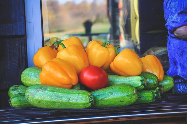 Pepper Zucchini Tomatoes Autumn Variety — Stock Photo, Image
