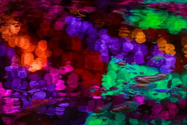 renkli ışıklar eleme üzerinde bokeh çekim bulanıklık etkisi 