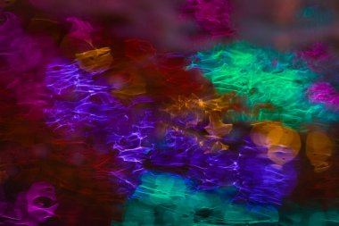 renkli ışıklar eleme üzerinde bokeh çekim bulanıklık etkisi 