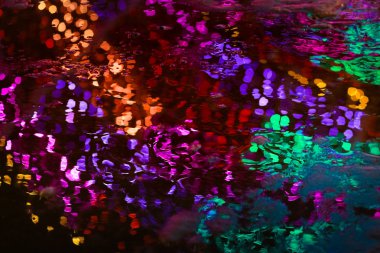 renkli ışıklar eleme üzerinde bokeh çekim bulanıklık etkisi 