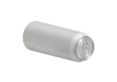 Alüminyum teneke ya da soda kutusu, şeffaf arkaplan