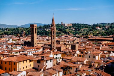 tarihi binaları ve Floransa, İtalya rooftops ile güzel cityscape  