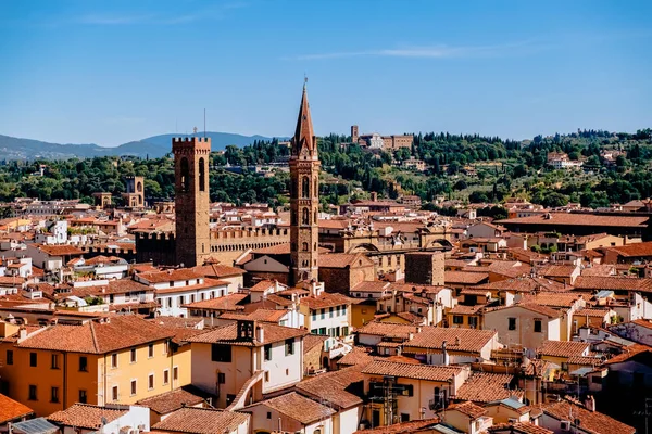 Bela Paisagem Urbana Com Edifícios Históricos Telhados Florença Itália — Fotografia de Stock