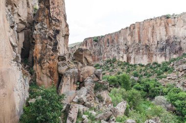 beautiful landscape in goreme national park, cappadocia, turkey clipart