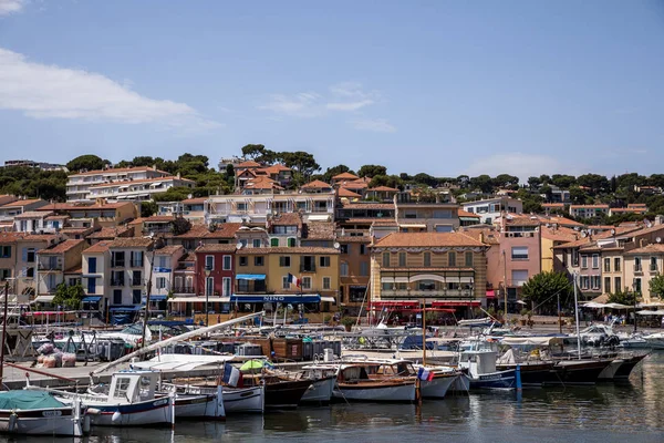 Avignon France June 2018 Yachts Boats Harbor Traditional Houses Avignon — Stock Photo, Image