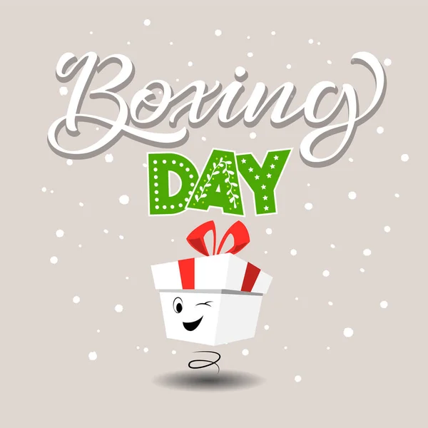 Boxing Day Zászló Szimbólum Vagy Ikonok Felirat Design Boxing Day — Stock Vector