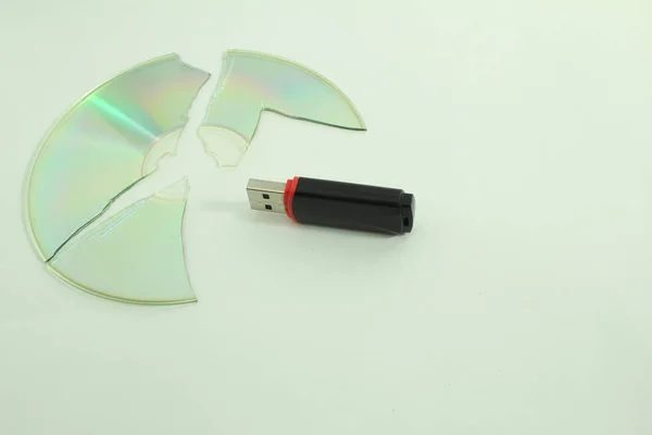 CD and flash drives, the disk is broken.