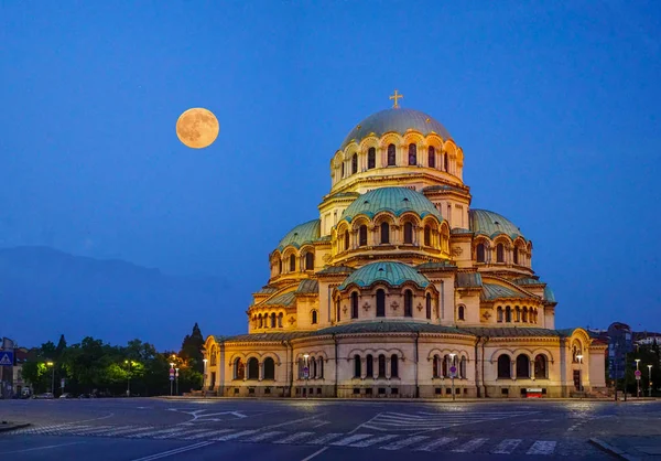 Панорама Гарною Sainl Олександро Невський Собор Софії Болгарія Ліцензійні Стокові Фото