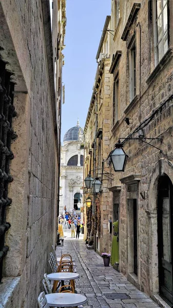 Небольшой Красочный Уличный Город Дубровник Хорватия — стоковое фото