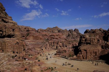 Antik Petra, Ürdün Amfitiyatro Panoramik görünümü.