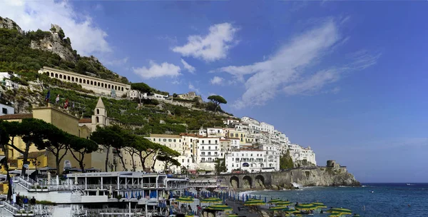Vista Panorámica Costa Amalfi Sur Italia — Foto de Stock