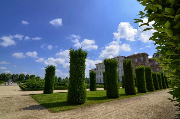 Venaria Reale Region Piemont Włochy Czerwca 2017 Krajobraz Ogrody Pałacu — Zdjęcie stockowe