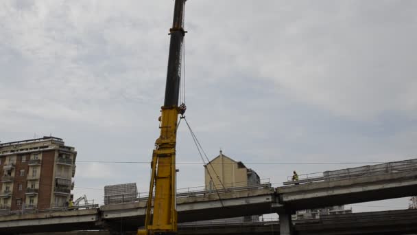 Turim Piemonte Itália Maio 2018 Demolição Viaduto Corso Grosseto Depois — Vídeo de Stock