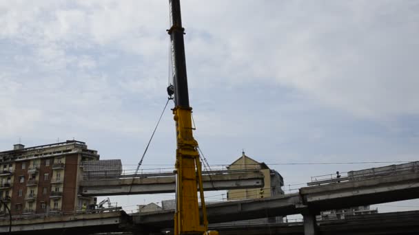 Turim Piemonte Itália Maio 2018 Demolição Viaduto Corso Grosseto Depois — Vídeo de Stock