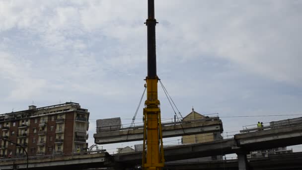 Turim Piemonte Itália Maio 2018 Demolição Viaduto Corso Grosseto Depois — Vídeo de Stock