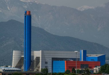 Turin, Gerbido, Piedmont İtalya 27 Mayıs 2018. Şirket Trm-Iren grup atık enerji santrali. Endüstriyel atık su arıtma karmaşık çerçeveleme.